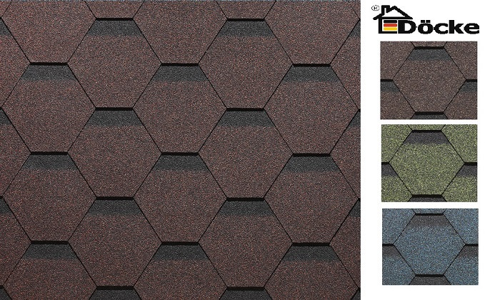 Битумная черепица в Бобруйске мягкая кровля DOCKE